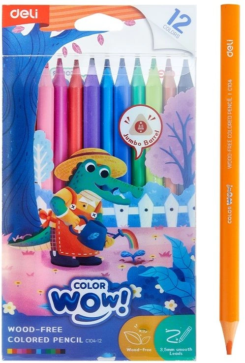 Набор карандашей цв. Deli EC104-12 Colorwow трехгран. дерево