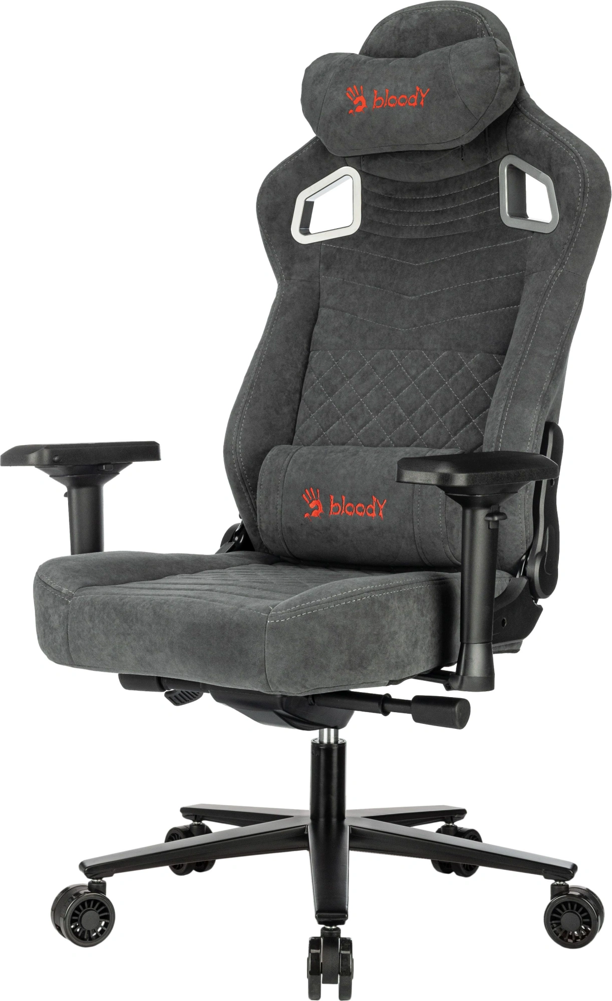 Кресло игровое A4Tech Bloody GC-660 серый Formula 968 искусственная замша с подголов. крестов. металл