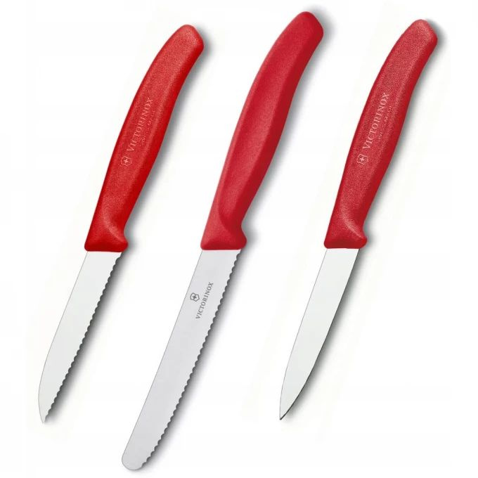 Набор ножей кухон. Victorinox Swiss Classic (6.7111.3) компл.:3шт красный подар.коробка