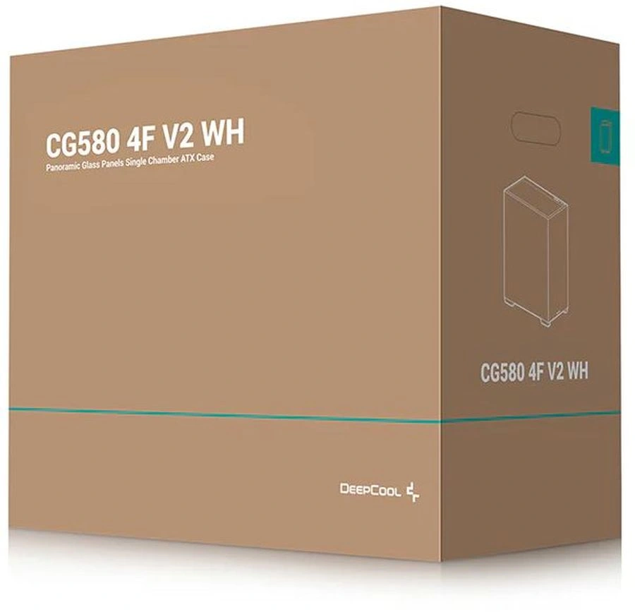 Корпус Deepcool CG580 4F V2 WH белый без БП ATX 6x120mm 4x140mm 2xUSB3.0 audio bott PSU