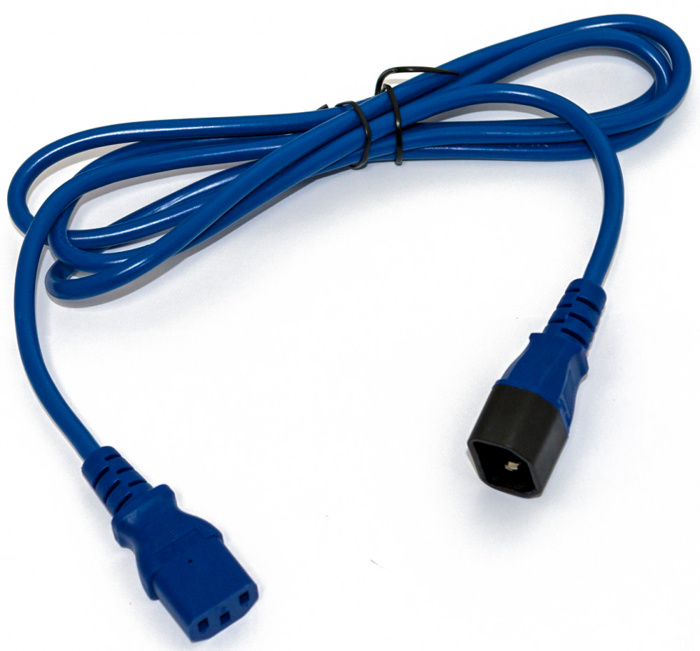 Шнур питания Hyperline PWC-IEC13-IEC14-5.0-BL C13-С14 проводник.:3x0.75мм2 5м 250В 10А (упак.:1шт) синий