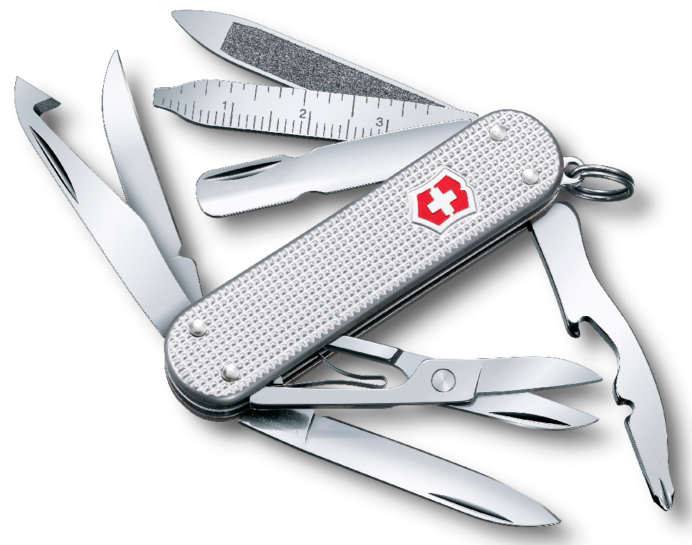 Нож перочинный Victorinox MiniChamp Alox (0.6381.26) 58мм 14функц. серебристый