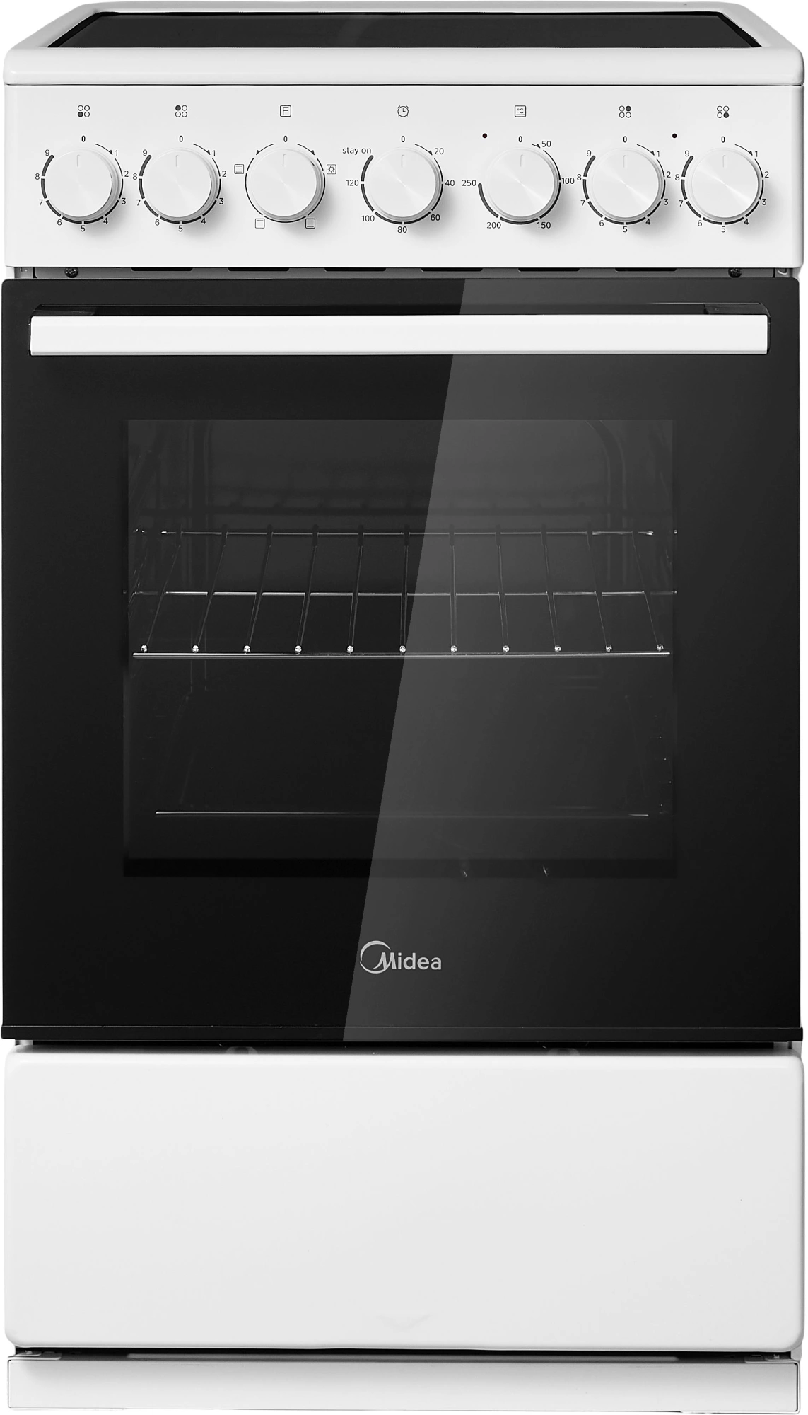 Плита Электрическая Midea MFO-M4E20T4E(WH) белый/черный стеклокерамика (без крышки)