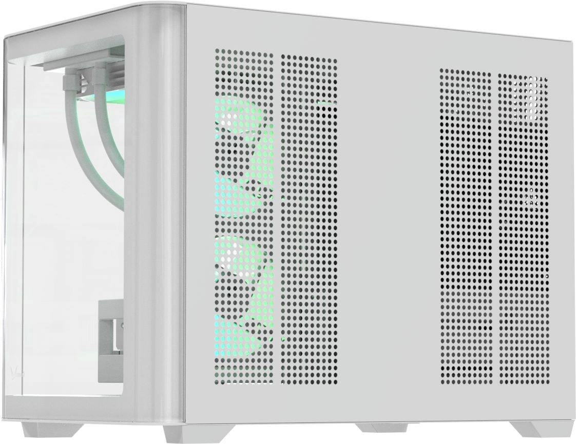Корпус Formula Crystal U2M Floe белый без БП mATX 9x120mm 1xUSB3.1 audio bott PSU