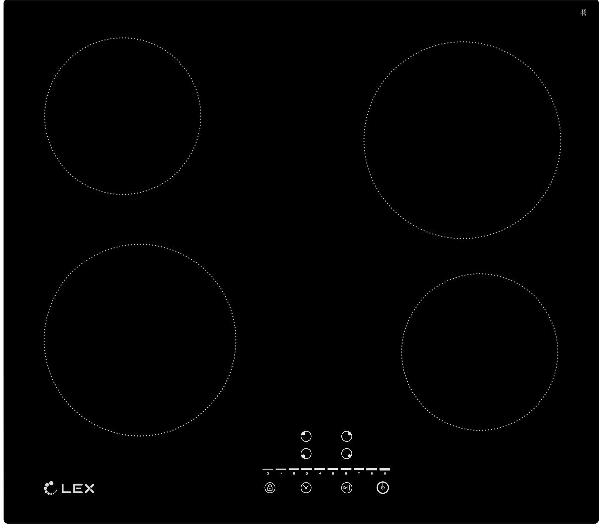 Варочная поверхность Lex EVH 640-1 BL черный