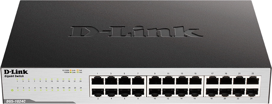 Коммутатор D-Link DGS-1024C DGS-1024C/B2A (L2) 24x1Гбит/с неуправляемый