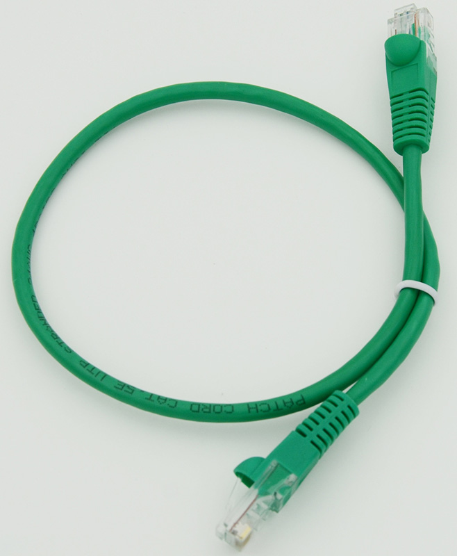 Патч-корд cat.5E stranded molded 0.5м зеленый RJ-45 (m)-RJ-45 (m)