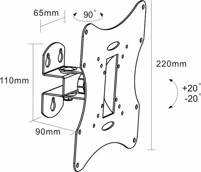 Чертеж кронштейна под телевизор