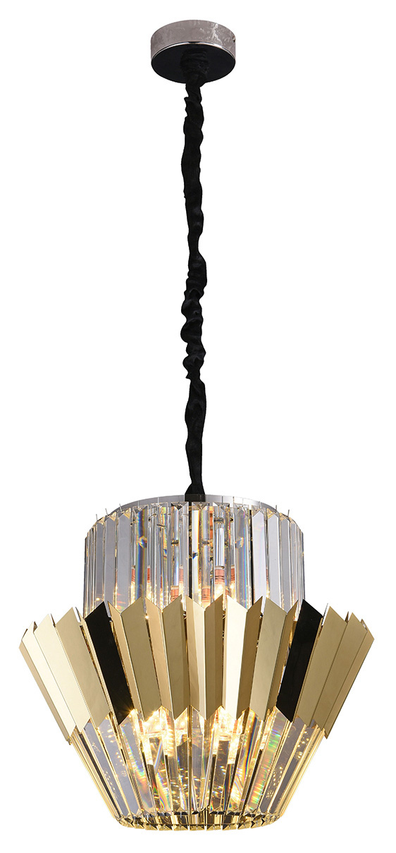 Люстра Hiper Angers H153-0 подвес. хром/золотистый