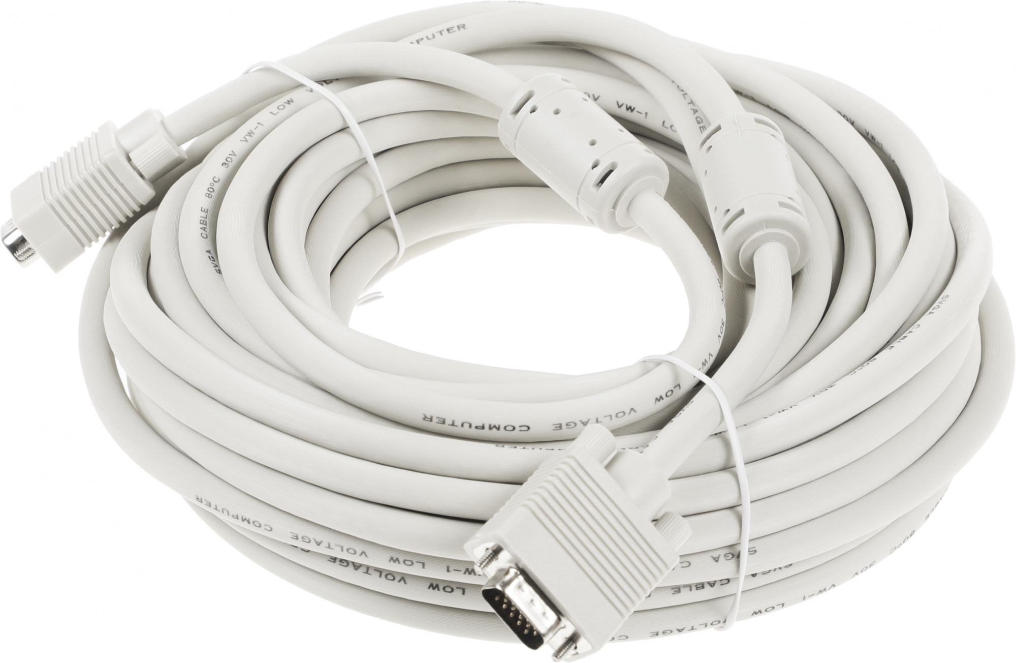 Кабель DB15 (m) DB15 (m) 15м (CABLE15) феррит.кольца серый