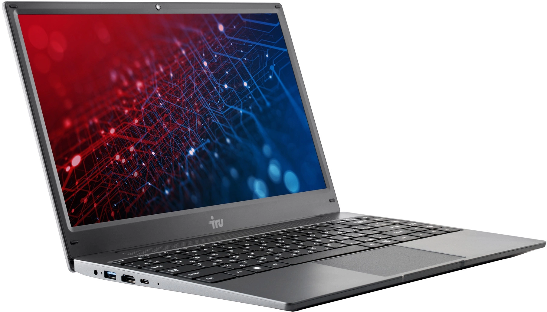 Ноутбук IRU 14TLHC Core i3 1115G4 8Gb SSD512Gb Intel UHD Graphics 14" IPS FHD (1920x1080) Windows 11 Pro Professional Multi Language grey WiFi BT Cam (1996902)