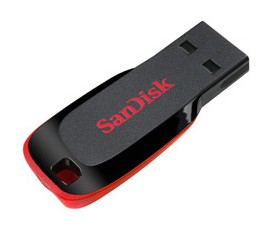 Флеш Диск Sandisk 32GB Cruzer Blade SDCZ50-032G-B35 USB2.0 черный/красный