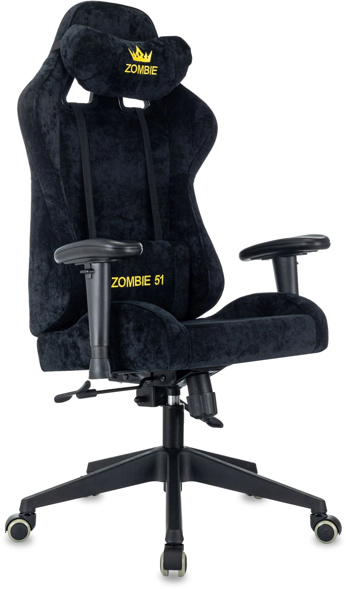 Кресло игровое Zombie 51 черный Light-20 крестов. пластик