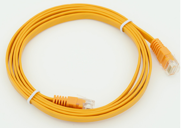 Патч-корд cat.5E stranded molded 1.5м желтый RJ-45 (m)-RJ-45 (m)