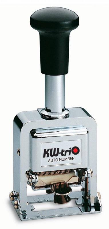 Нумератор Kw-Trio 20600 металл корп.:серебристый автоматический 6разр. 1стр.