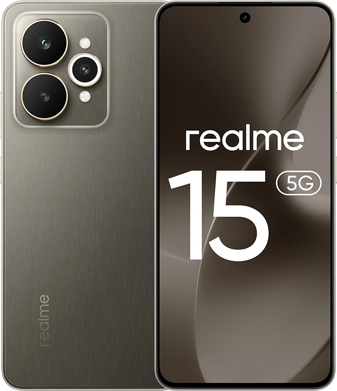 Смартфон Realme RMX5106 15 256Gb 8Gb черный моноблок 3G 4G 2Sim 6.77" 1080x2392 Android 15 50Mpix 802.11 a/b/g/n/ac/ax NFC GPS GSM900/1800 GSM1900 Protect
