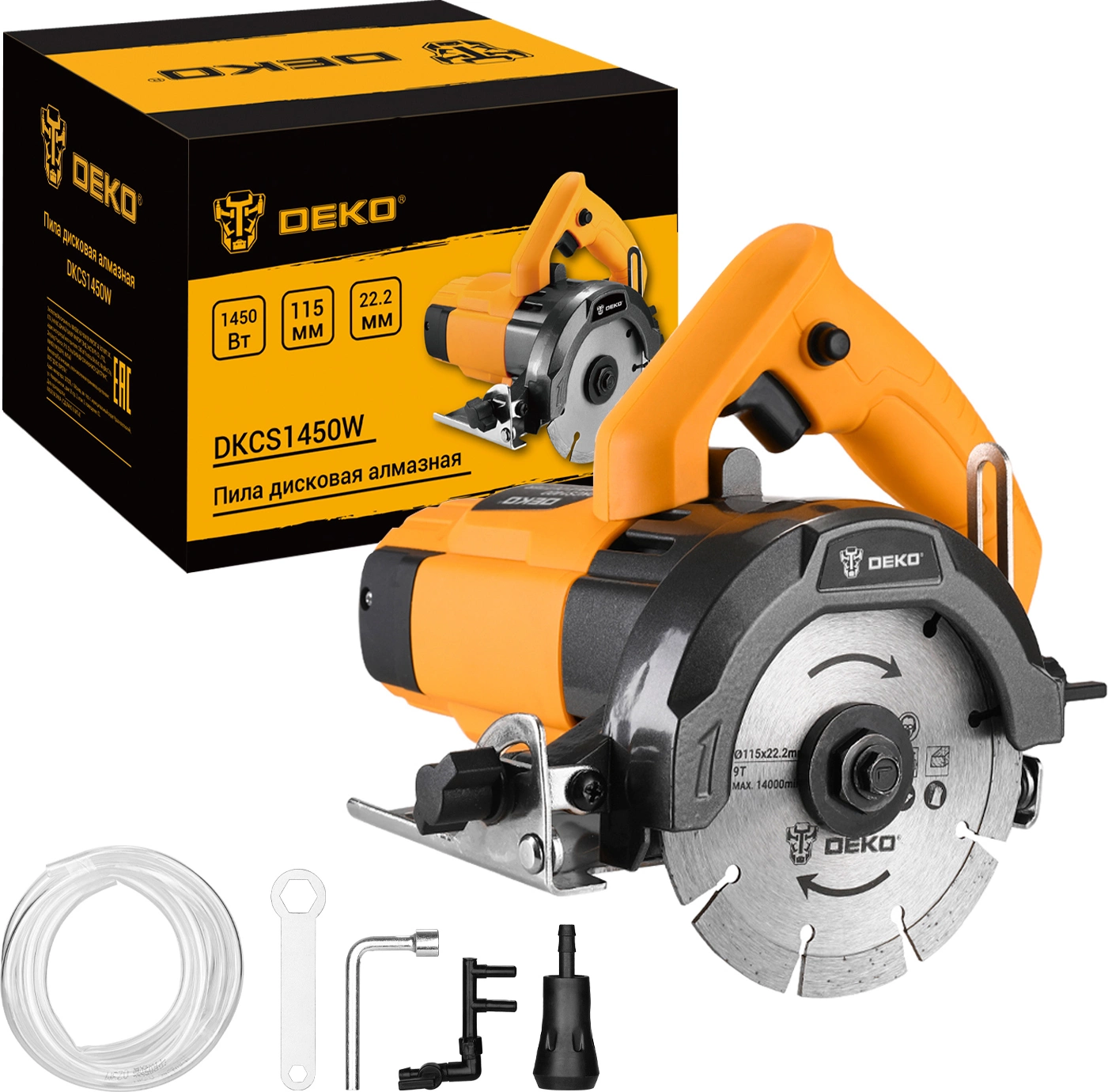 Циркулярная пила (дисковая) Deko DKCS1450W 1450Вт (ручная) D диска.:115мм (084-1048)