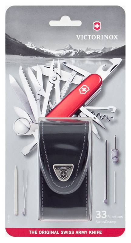 Нож перочинный Victorinox SwissChamp (1.6795.LB1) 91мм 33функц. красный блистер