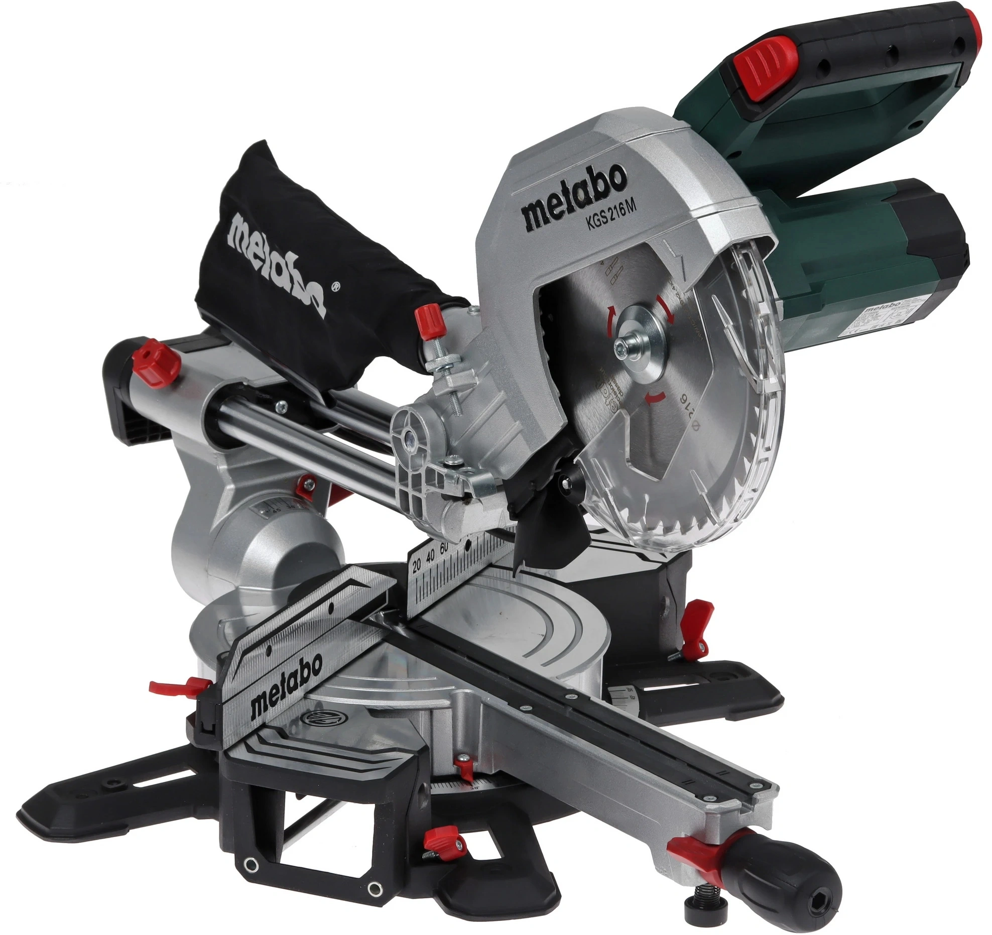 Торцовочная пила Metabo KGS 216 M Set 1500Вт 5000об/мин d=216мм