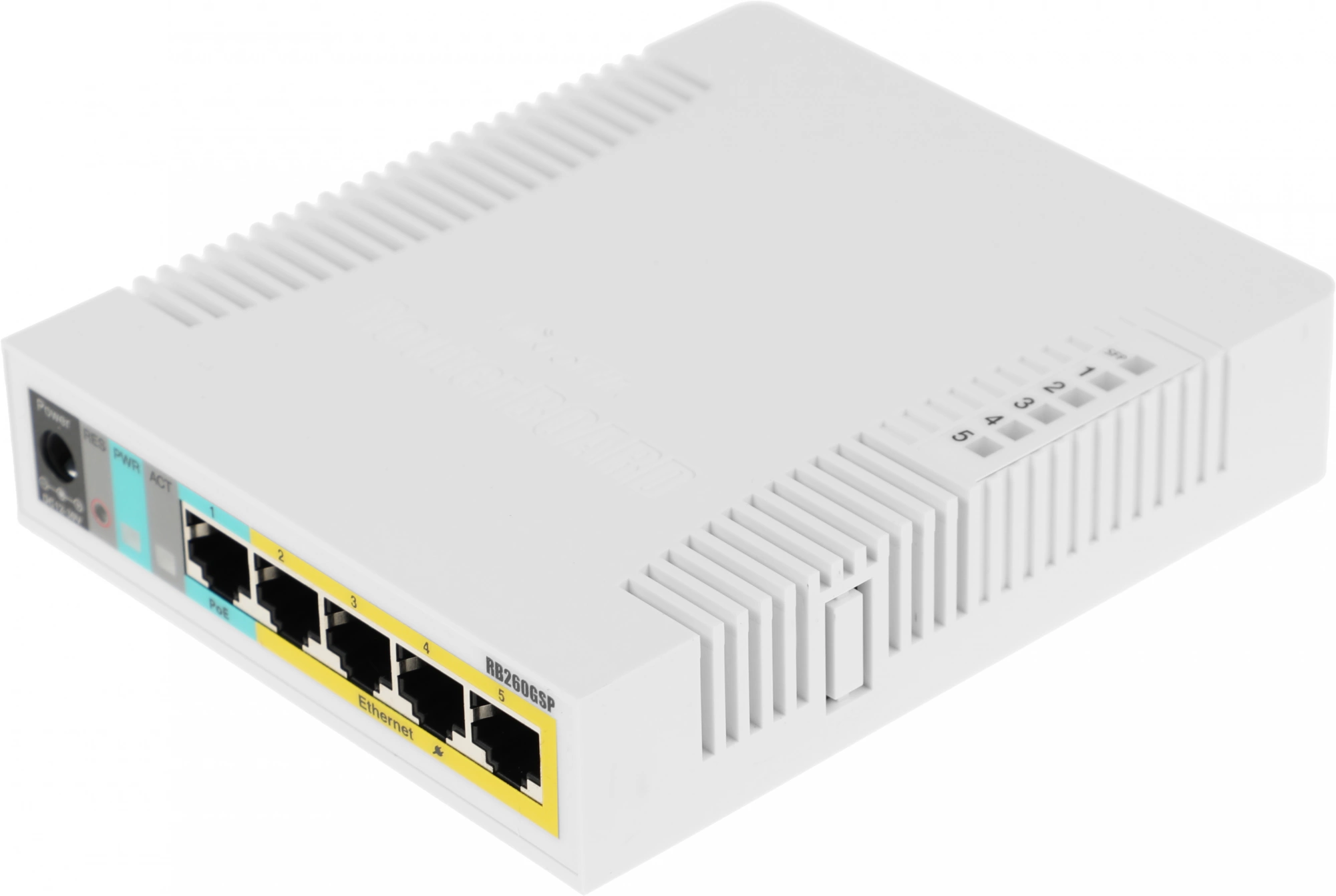 Коммутатор MikroTik RB260GSP CSS106-1G-4P-1S (L2) 5x1Гбит/с 1SFP 4PoE управляемый