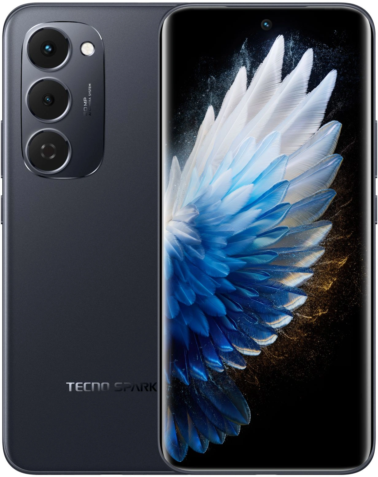Смартфон Tecno Spark 40 Pro+ 256Gb 8Gb черный моноблок 3G 4G 2Sim 6.78" 1224x2720 Android 15 50Mpix 802.11 a/b/g/n/ac/ax NFC GPS GSM900/1800 Protect FM