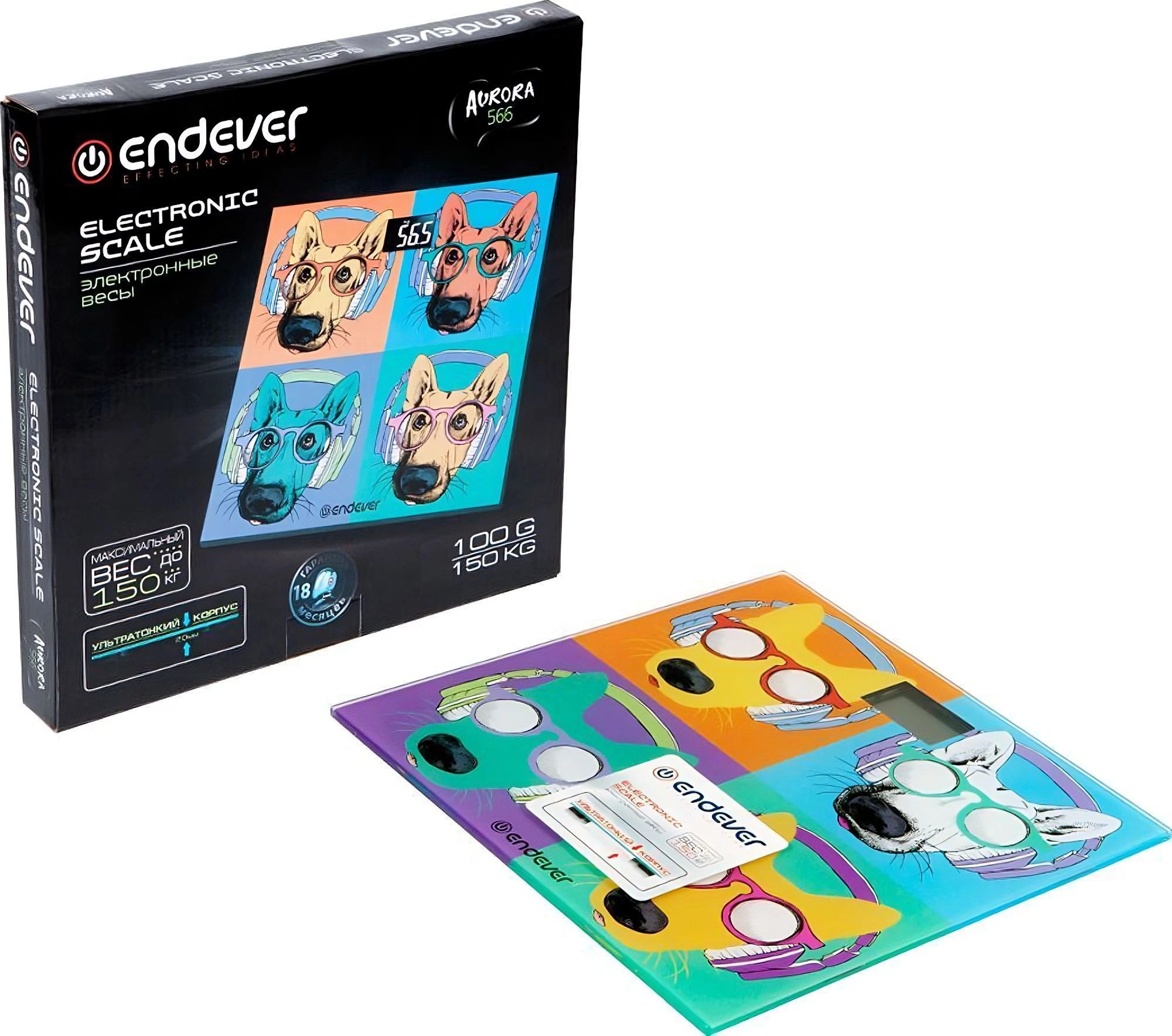 Весы напольные электронные Endever Aurora-566 макс.150кг рисунок