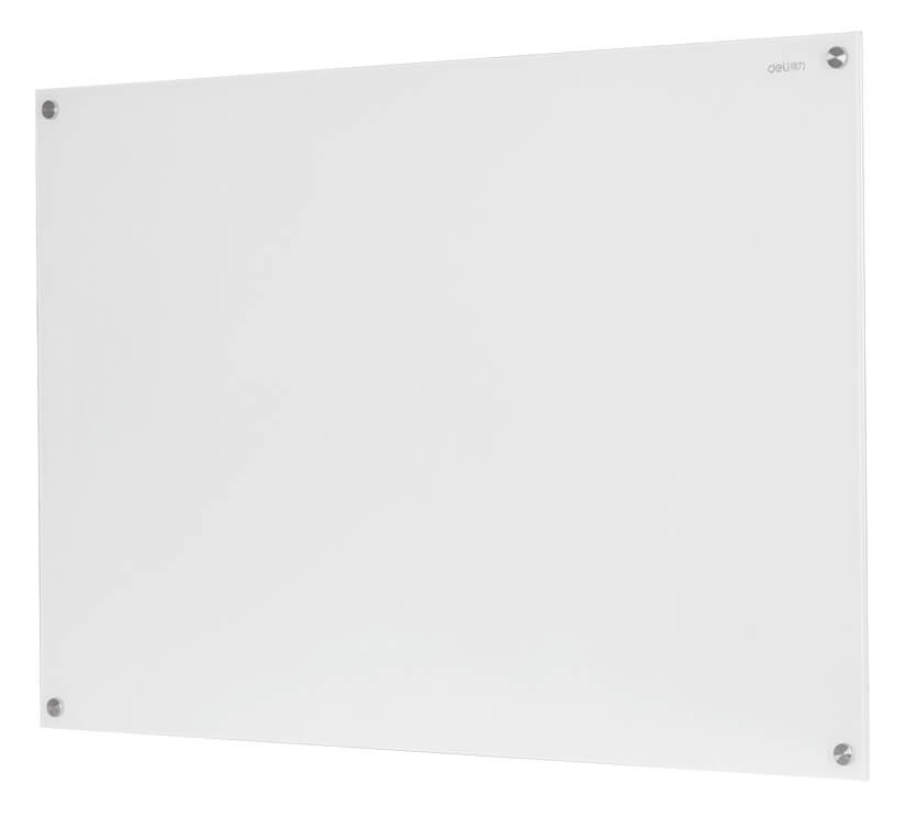 Доска стеклянная Deli 8735B стеклянная белый 60x90см стекло магнитный 4 магнита/2 маркера/стиратель