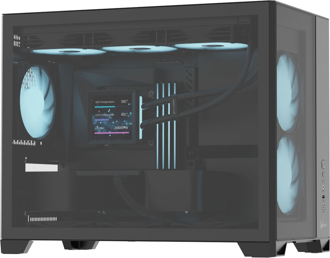 Корпус Formula Air Mesh G6 Plus AR черный без БП mATX 9x120mm 1xUSB3.0 audio