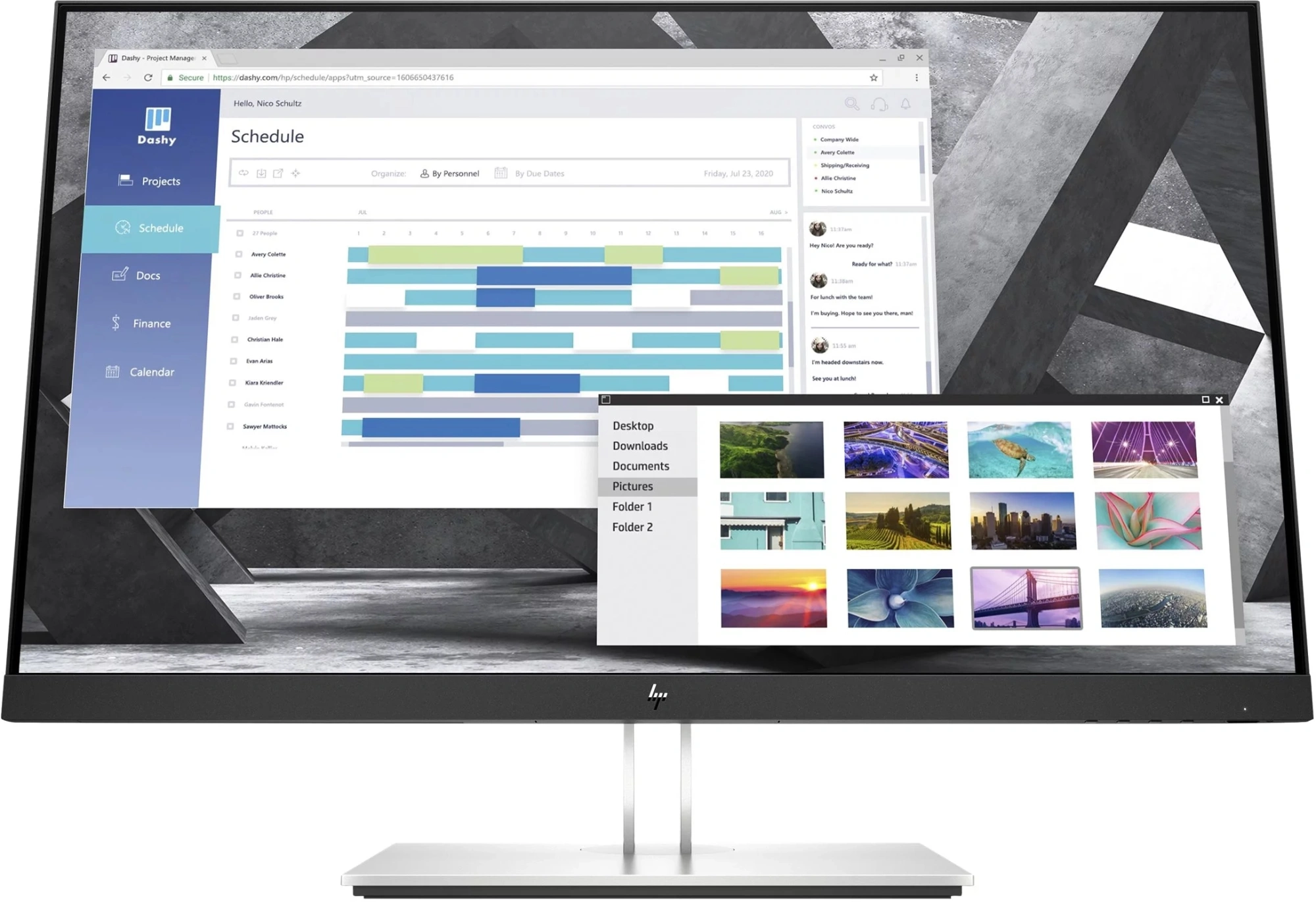 Монитор HP 27" E27q G4 черный IPS 5ms 16:9 HDMI матовая 250cd 178гр/178гр 2560x1440 75Hz VGA DP Quad 2K (1440p) USB 7кг