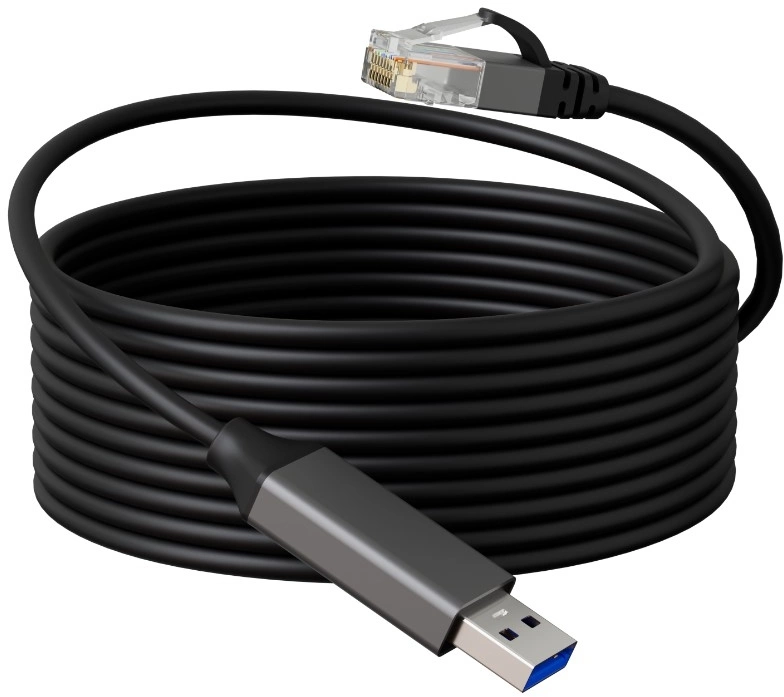 Кабель Buro BU-USB-A-LAN1000-2m USB A (m) RJ-45 (m) 2м черный (пакет)