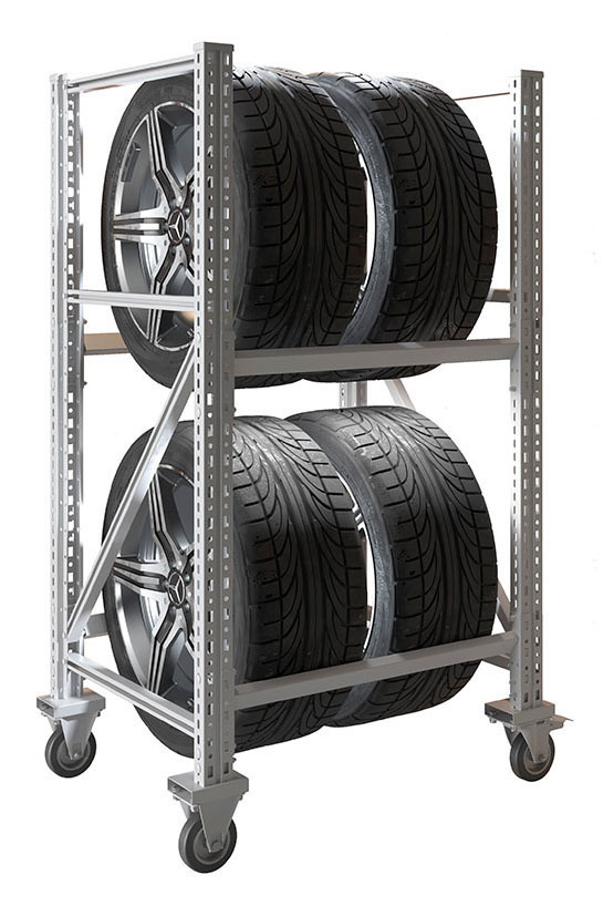 Стеллаж Практик MS Pro пол.:2 разборная 1350x781x606мм серебристый (S31399231258)