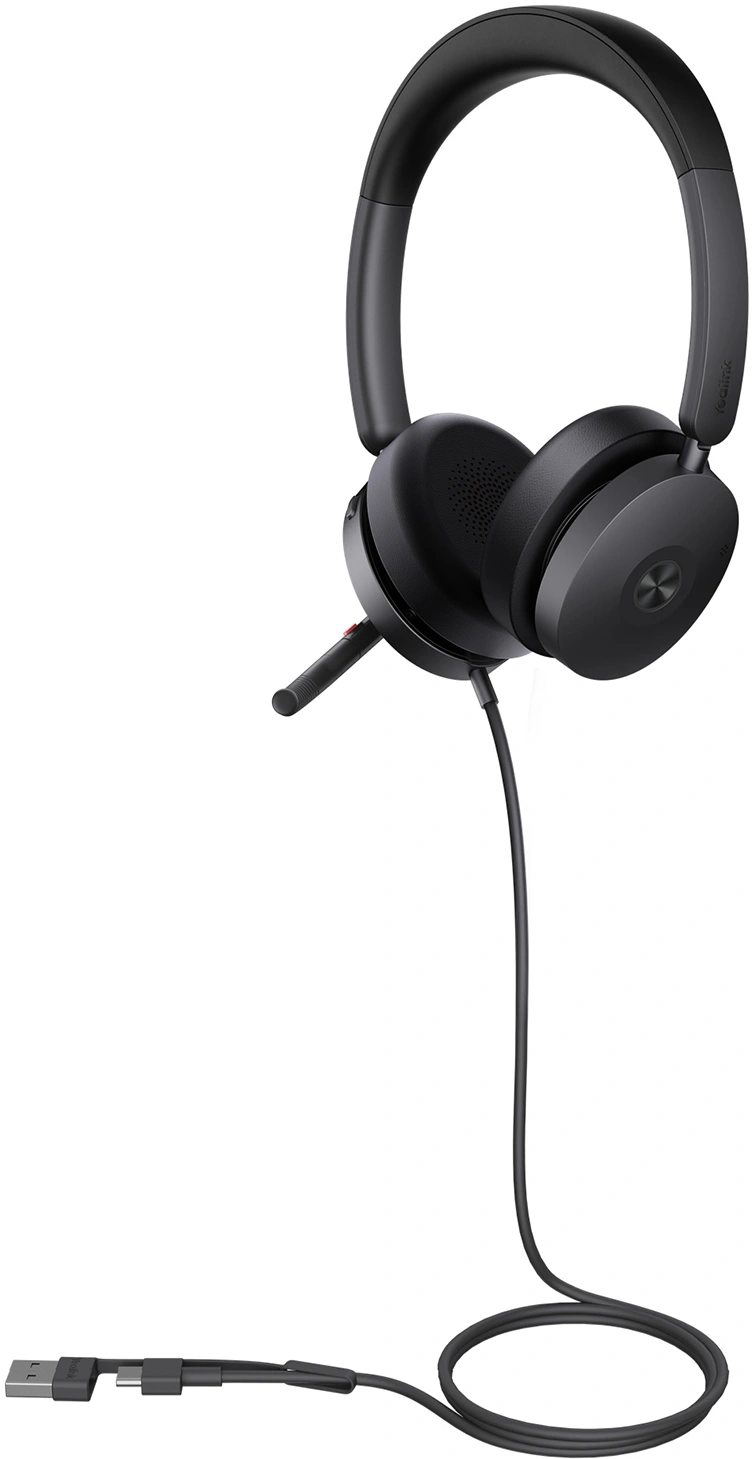 Гарнитура проводная Yealink UH48 Dual UC USB-C/A черный