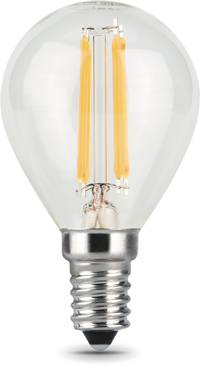 Лампа филам. Gauss Filament 11Вт цок.:E14 шар 220B св.свеч.бел.нейт. (упак.:10шт) (105801211)