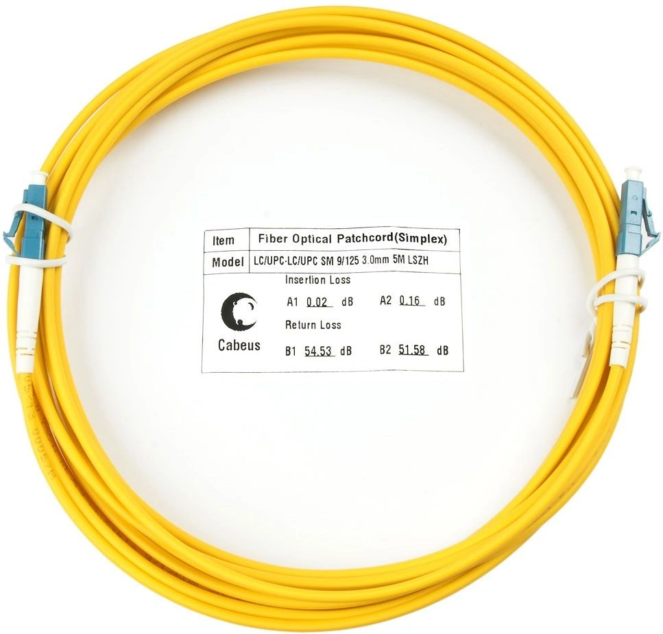 Патч-корд Cabeus FOP(S)-9-LC-LC-5M 1x9/125 OS2 LC-LC 5м LSZH желтый