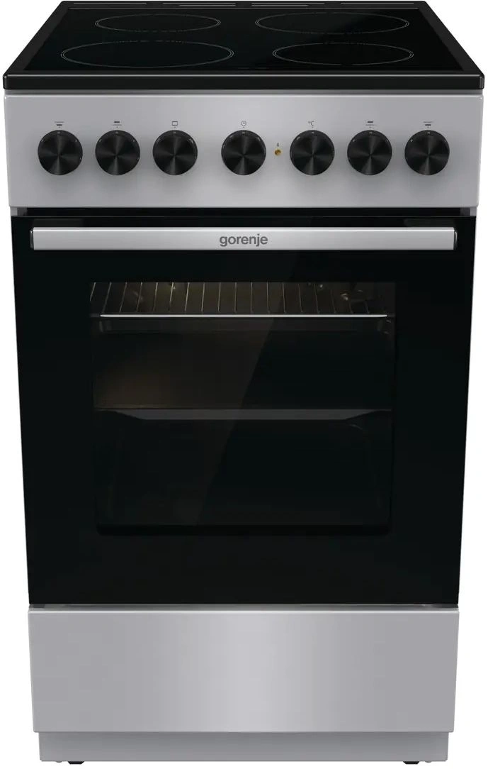 Плита Электрическая Gorenje GEC5B60SG серый стеклокерамика (без крышки)