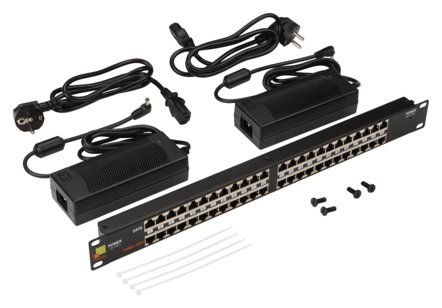 Патч-панель Lanmaster LAN-PP24-POE/A2 19" 1U 24xRJ45 кат.5E