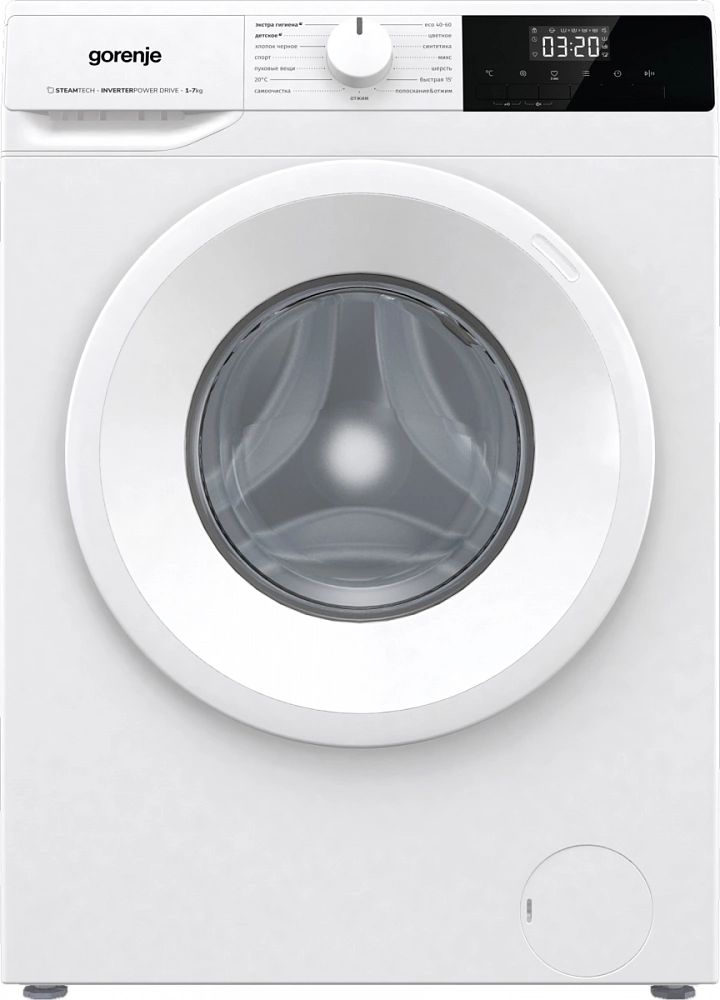 Стиральная машина Gorenje W2NHPI72SCSIRV (с баком) класс: A загр.фронтальная макс.:7кг белый инвертор