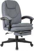 Кресло руководителя Бюрократ CH-868N-F серый экокожа крестов. пластик подст.для ног