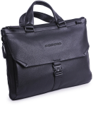Деловая сумка Piquadro Than CA6698S135/N с отделением для ноутбука 14" черная натур.кожа