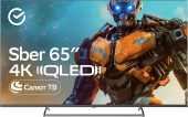 Телевизор QLED Sber 65" SDX-65UQ5231 Салют ТВ темно-серый 4K Ultra HD 60Hz DVB-T DVB-T2 DVB-C DVB-S DVB-S2 USB WiFi Smart TV (RUS)