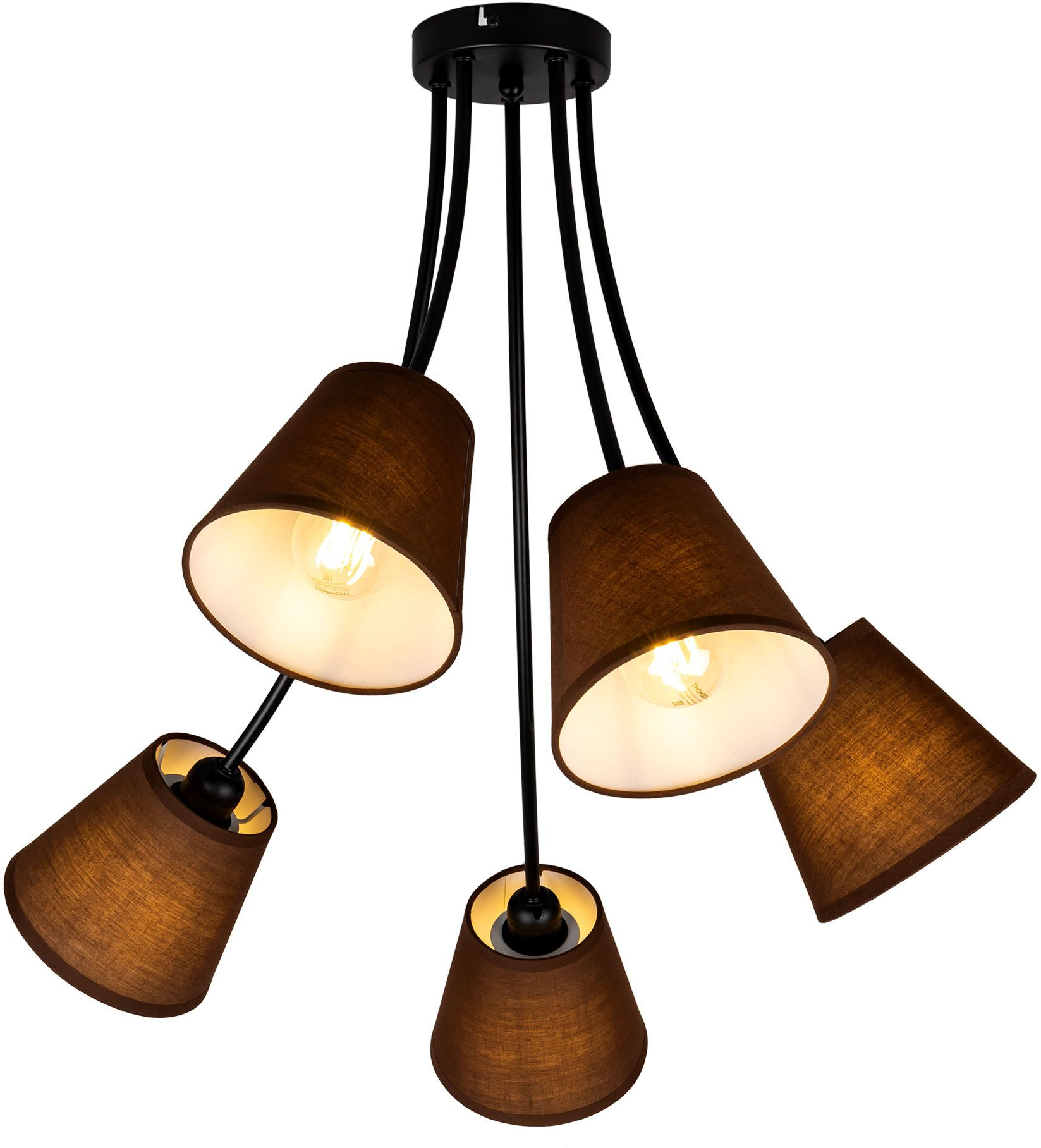 Люстра Hiper Wendy H059-5 потолоч. шоколадный