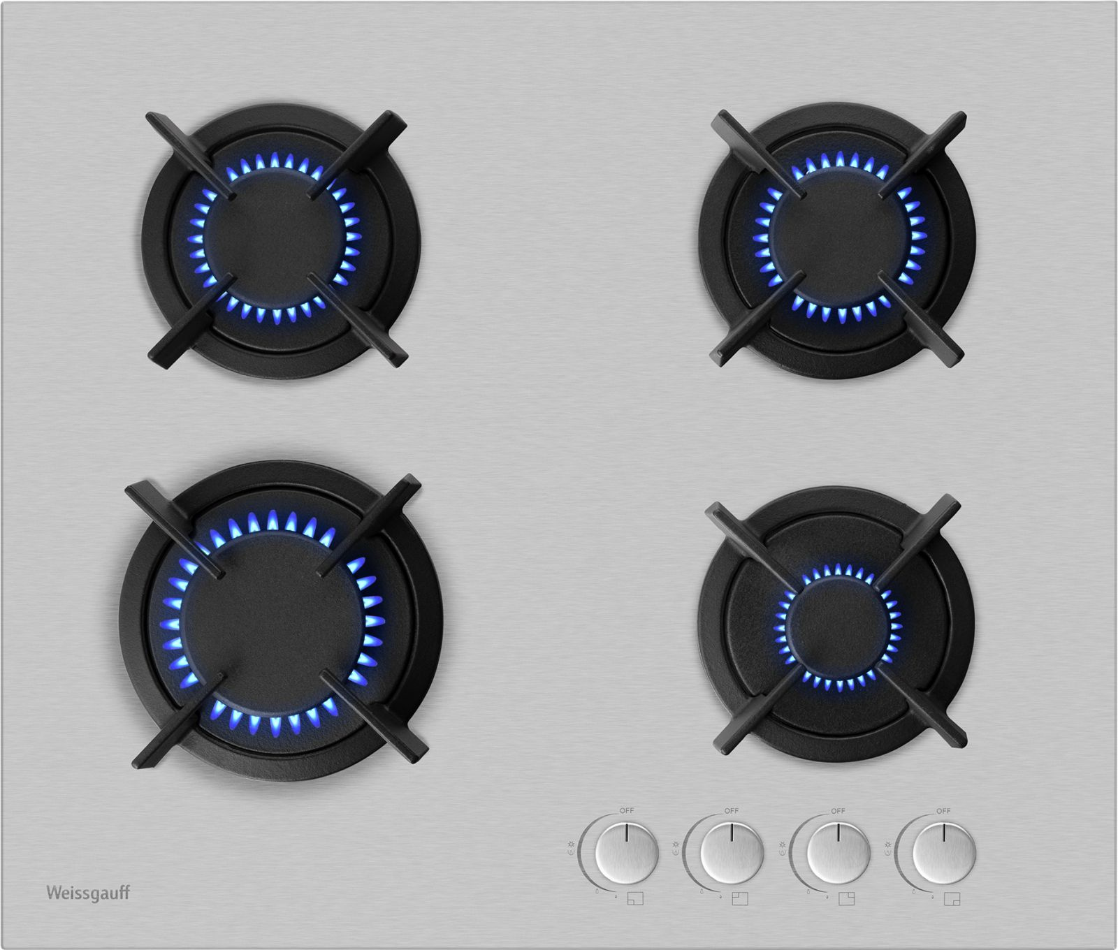Газовая варочная поверхность Weissgauff HGG 640 XR нержавеющая сталь