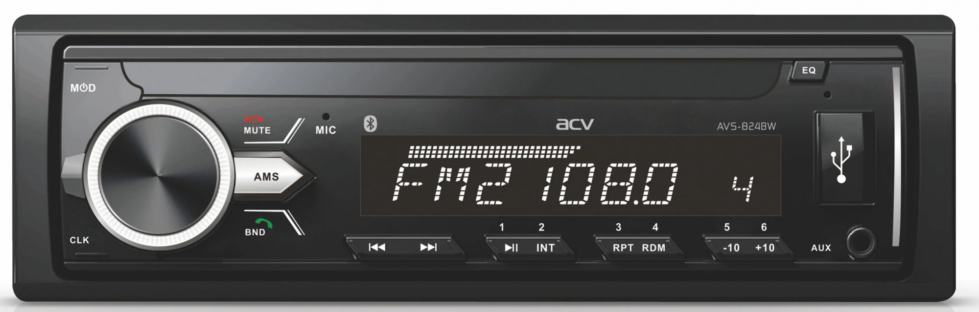 Автомагнитола ACV AVS-824BW 1DIN 4x45Вт (33831)