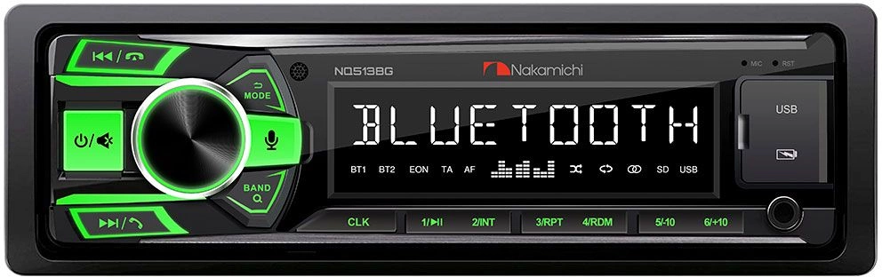Автомагнитола Nakamichi NQ513BG 1DIN 4x50Вт v5.1 ПДУ RDS (NAK-NQ513BG)
