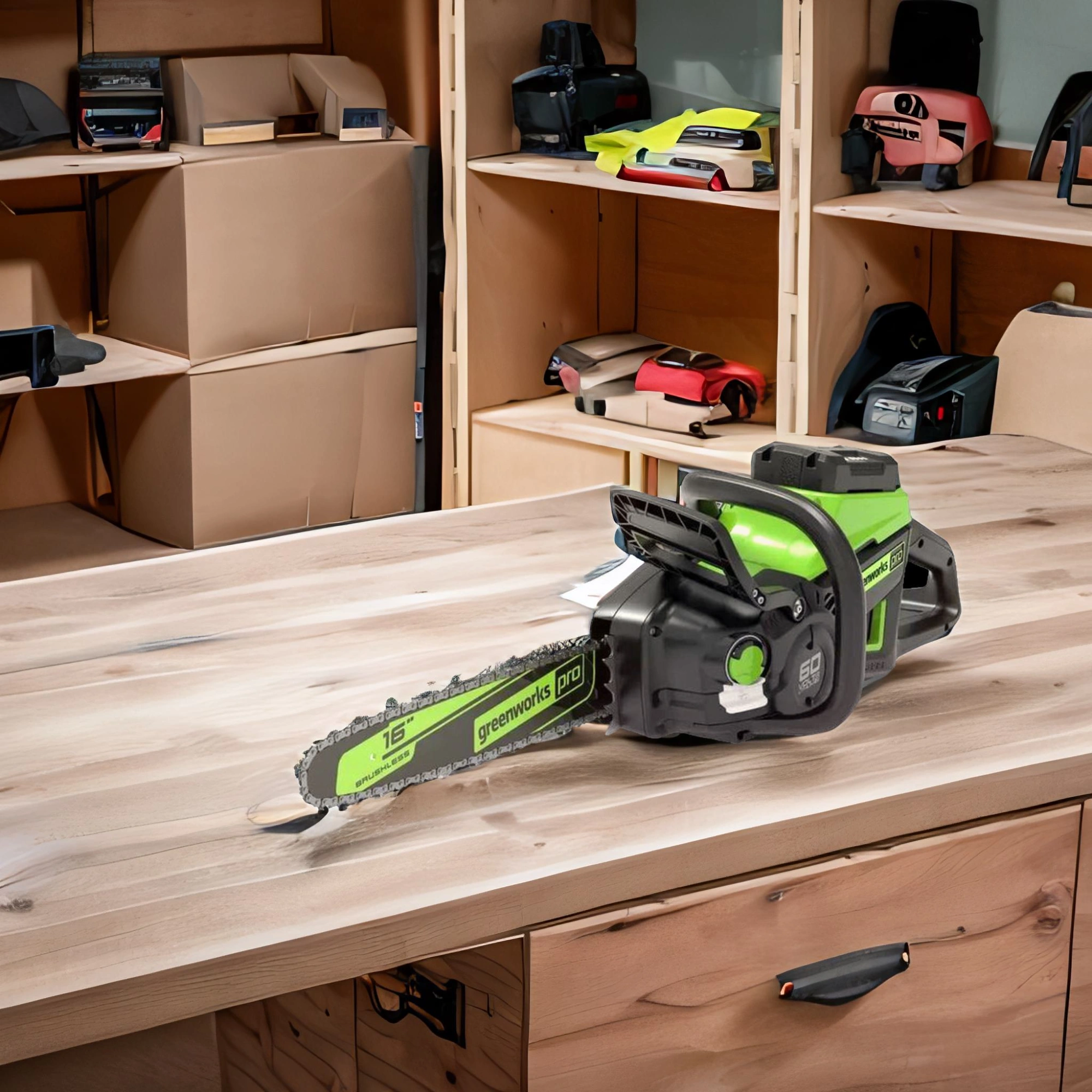 Цепная пила Greenworks GD60CS25 аккум. 2500Вт дл.шины:16" (40cm) (2008907)