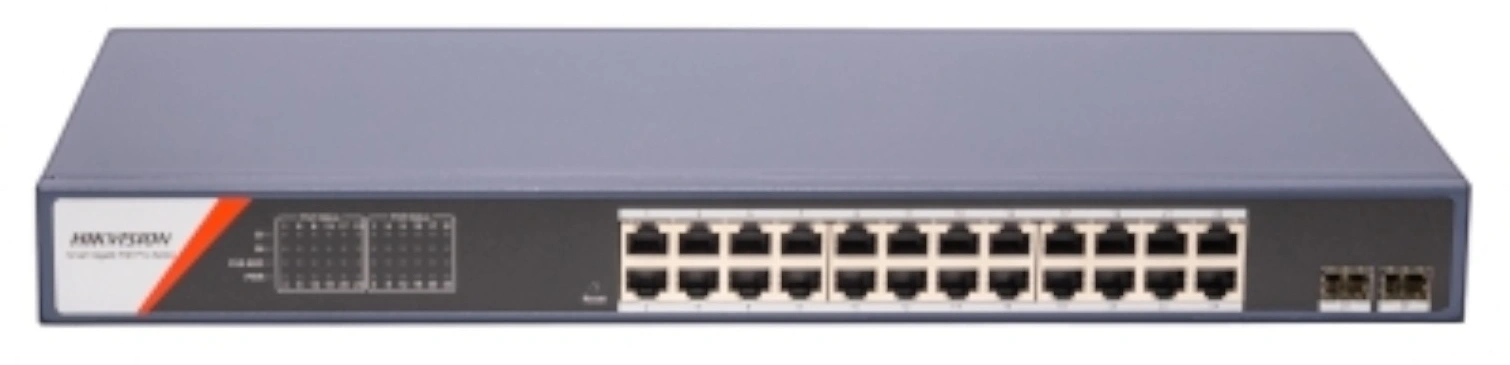 Коммутатор Hikvision DS-3E1526P-SI-24P2F 24x1Гбит/с 2xКомбо(1000BASE-T/SFP) управляемый