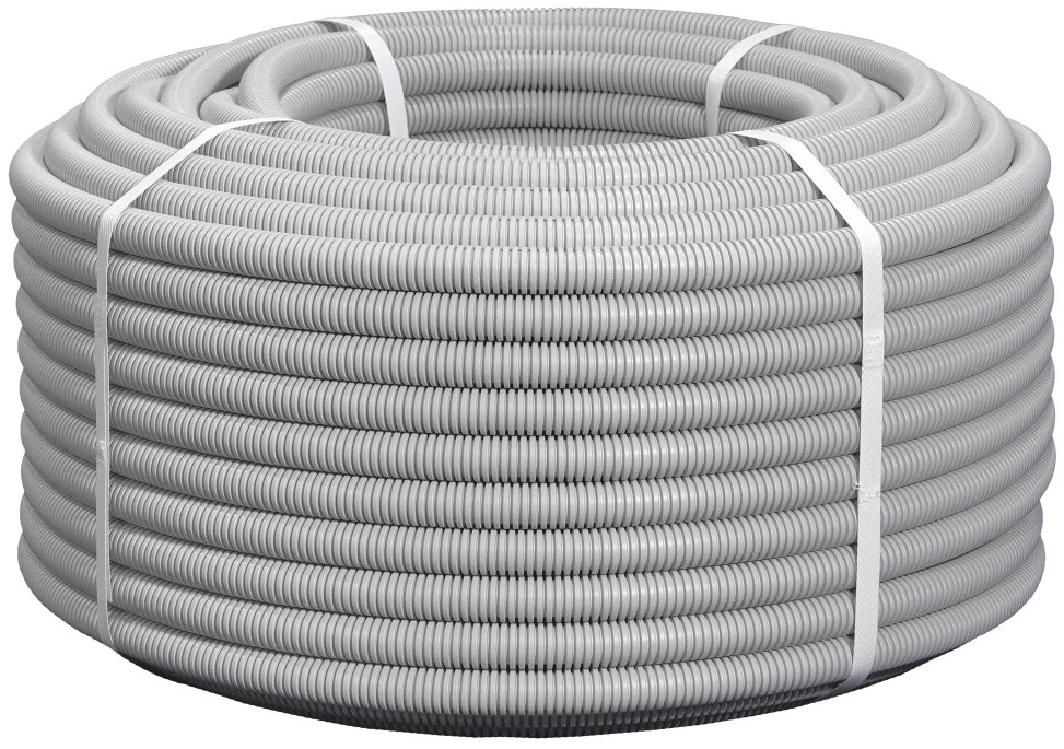 Труба гофр. гибкая ПВХ NTSS NTSS-TGS32 внеш.D=32мм 25м сер.
