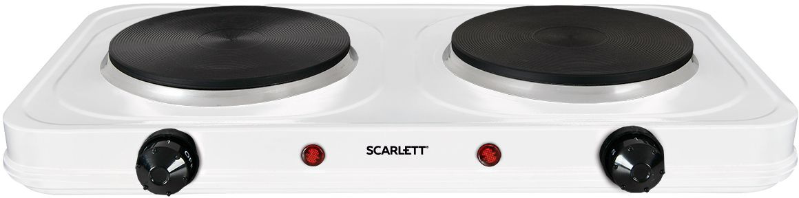 Плита Электрическая Scarlett SC-HP700S42 белый/черный чугун (настольная)