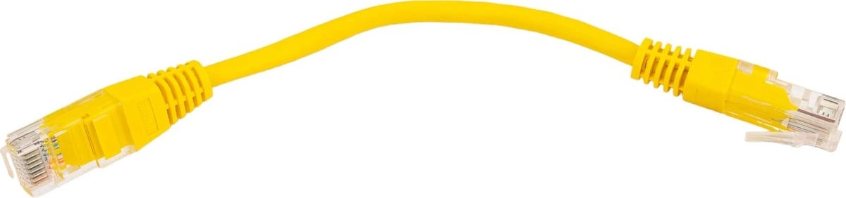Патч-корд Lanmaster TWT-45-45-0.15-YL UTP RJ-45 вил.-вилка RJ-45 кат.5E 0.15м желтый ПВХ