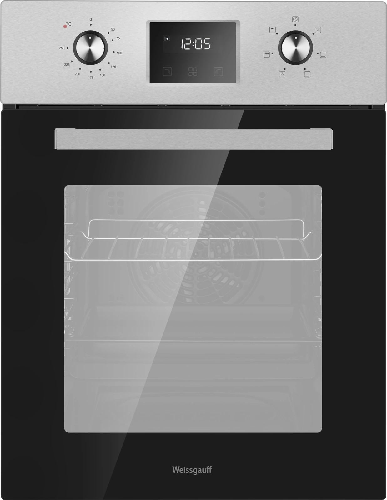 Духовой шкаф Электрический Weissgauff EOY 456 PDX нержавеющая сталь